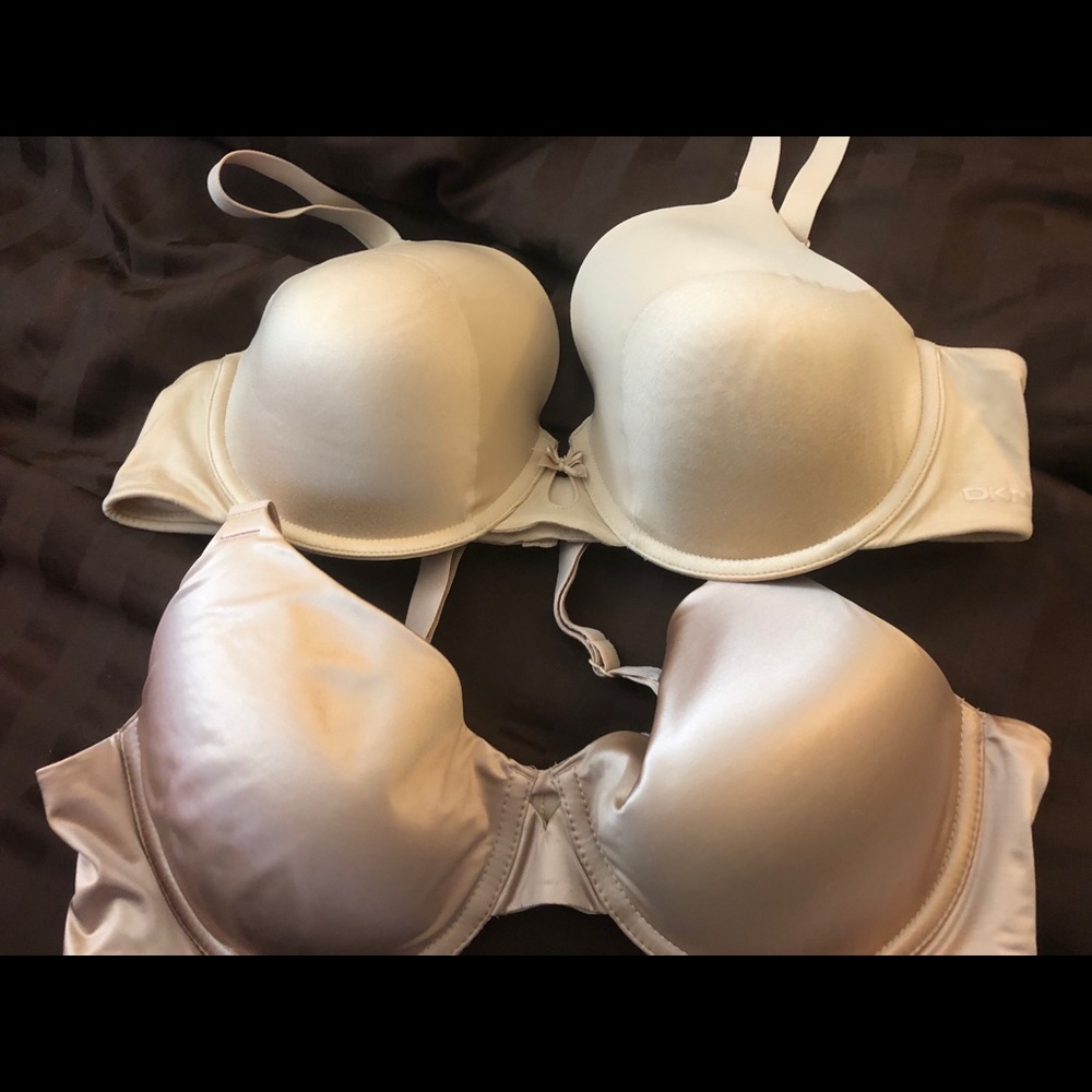 Hanes and DKNY lot 2 NWOT -38C Bra Beige